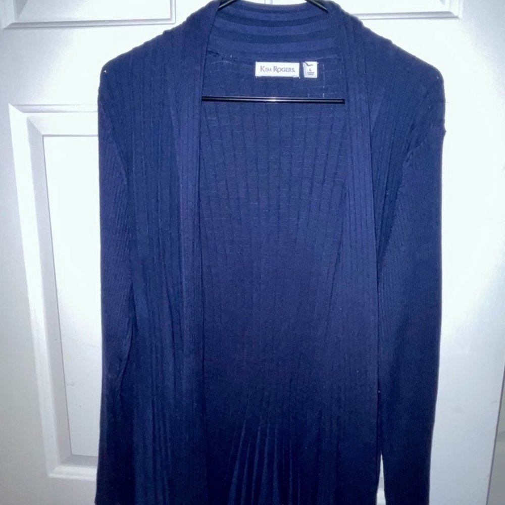 Navy Cardigan: Kim Rogers